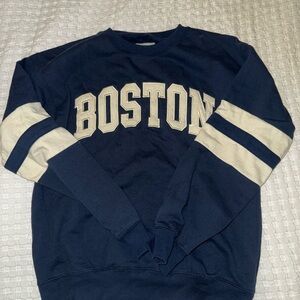 Boston Navy and Cream Men's Sweater